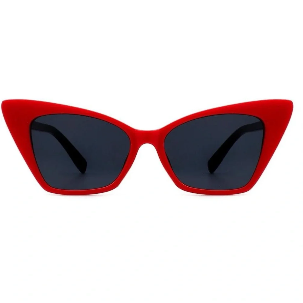 Bright Red Cat Eye Sunglasses - Picture 1 of 2